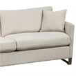 Pemberly Row Chenille Sofa with Metal Sled Base and Curved Armrests in Beige