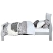 Pemberly Row Sleigh Design Twin Bed with Rectangular Thin Legs in Silver