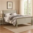 Pemberly Row Sleigh Design Twin Bed with Rectangular Thin Legs in Silver