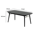 Pemberly Row Dining Table with Extension Leaf & Splayed Legs in Charcoal Gray