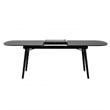 Pemberly Row Dining Table with Extension Leaf & Splayed Legs in Charcoal Gray