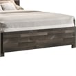 Pemberly Row Queen Bed with Panel Headboard and 2 Attached Lanterns in Brown