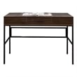 Pemberly Row Industrial Writing Desk with Lift Top and USB Port in Brown