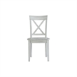 Pemberly Row Farmhouse Dining Chair Set of 2 with X Back in Washed White