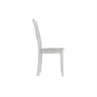 Pemberly Row Farmhouse Dining Chair Set of 2 with X Back in Washed White