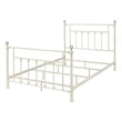 Pemberly Row Metal Full Bed with Spindle Headboard and Crystal Trims in White