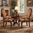 Pemberly Row Arm Chair Set of 2 with Diamond Pattern and Crown Top in Brown