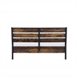 Pemberly Row Eastern King Bed with Panel Headboard & Mesh Design in Brown