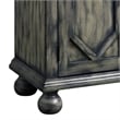Pemberly Row Console Table with 4 Doors and Bracket Feet in Rustic Gray