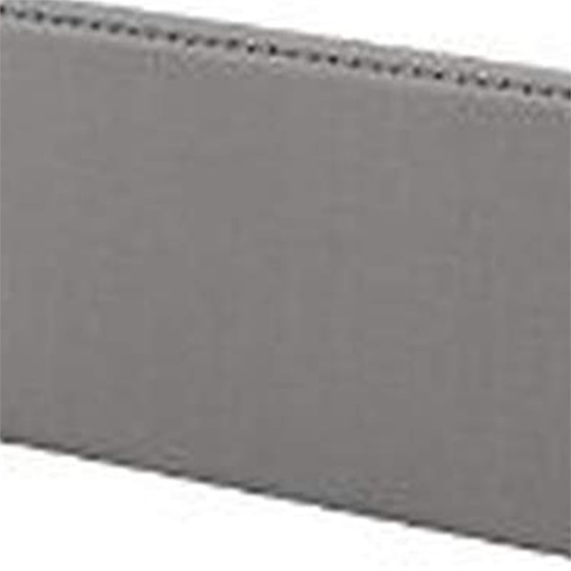 Pemberly Row Queen Bed with Fabric Upholstery and Nailhead Trim in Gray