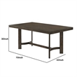 Pemberly Row Transitional Dining Table with Curved Trestle Base in Brown