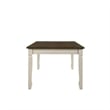 Pemberly Row Dining Table with 2 Drawers and Tapered Legs in Brown and White