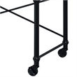 Pemberly Row Industrial Writing Desk with Casters and X Metal Accent in Black