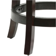 Pemberly Row 24 Inch Solid Wood Swivel Counter Stool in Cappuccino Brown