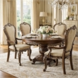 Pemberly Row Classic Upholstered Armchair with Crown Top Back in Brown