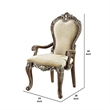 Pemberly Row Classic Upholstered Armchair with Crown Top Back in Brown