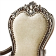 Pemberly Row Classic Upholstered Armchair with Crown Top Back in Brown