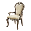 Pemberly Row Classic Upholstered Armchair with Crown Top Back in Brown
