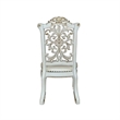 Pemberly Row Dining Chair Set of 2 with Floral Backrest & Nailhead Trim in White