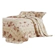 Pemberly Row 3 Piece King Bedspread Set with Floral Print in Cream and Pink
