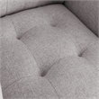 Pemberly Row Accent Armchair with Tufted Seat and Pocket Pouch in Beige Fabric