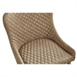 Pemberly Row Dining Chair Set of 4 in Beige Vegan Faux Leather with Metal Frame