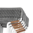 Pemberly Row 6 Piece Outdoor Chair Set with Woven Rope Backs in White