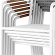 Pemberly Row 6 Piece Outdoor Chair Set with Woven Rope Backs in White