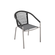 Pemberly Row 6 Piece Outdoor Dining Chair Set with Woven Rope in Slate Gray
