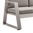 Pemberly Row 57 Inch Outdoor Sofa with Fade Resistant Cushions in Gray