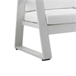 Pemberly Row 57 Inch Outdoor Sofa with Fade Resistant Cushions in White