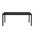 Pemberly Row 71 Inch Outdoor Dining Table with Polyresin Top in Black