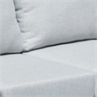 Pemberly Row 51 Inch Patio Sofa with Woven Rope Back in Gray Acacia Wood