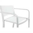 Pemberly Row 44 Inch Outdoor Bar Stool Set of 6 with Curved Arms in White