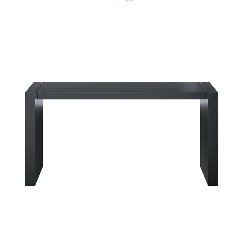 Pemberly Row 28 Inch Minimalist Computer Desk with Panel Legs in Wenge