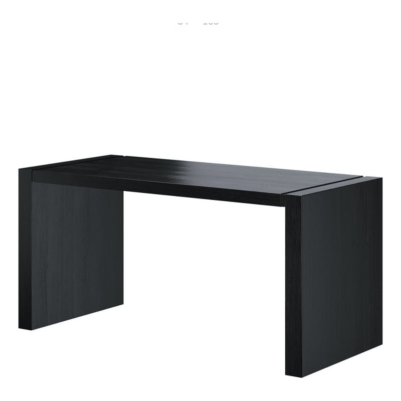 Pemberly Row 28 Inch Minimalist Computer Desk with Panel Legs in Wenge