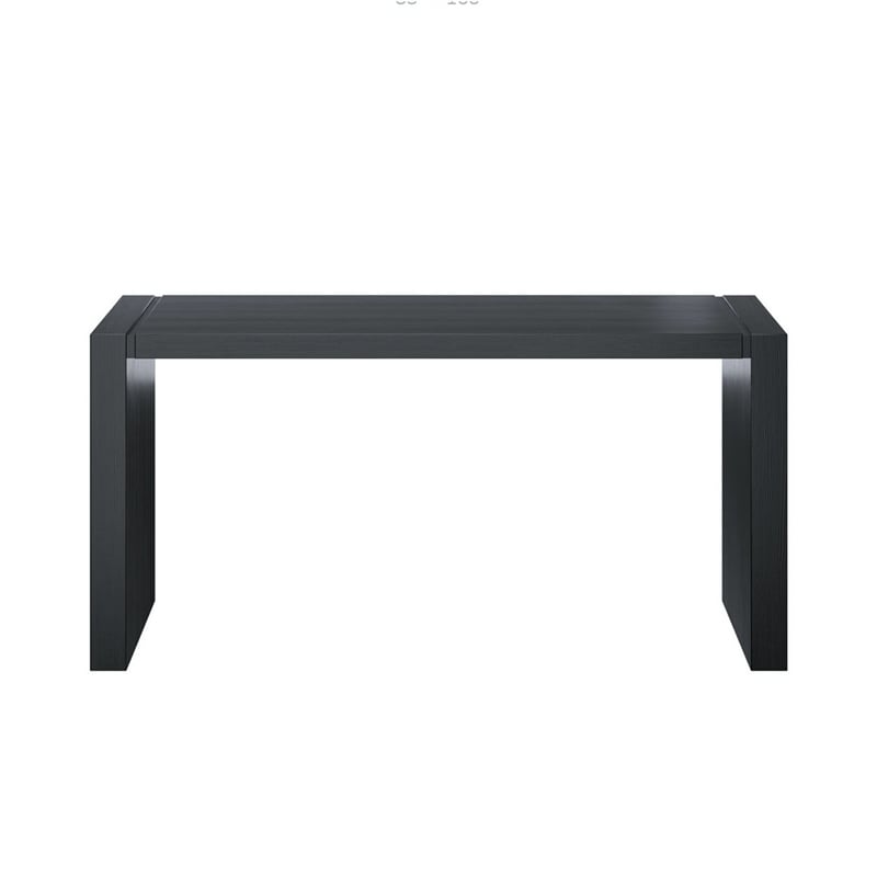 Pemberly Row 28 Inch Minimalist Computer Desk with Panel Legs in Wenge