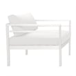 Pemberly Row 4 Piece Aluminum Outdoor Sofa Set with Fabric Cushions in White