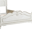 Pemberly Row Full Bed with Floral Motif Carvings & Turned Legs in Antique White