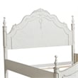 Pemberly Row Full Bed with Floral Motif Carvings & Turned Legs in Antique White