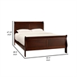 Pemberly Row Queen Sleigh Bed with Okume Veneer in Rich Brown Cherry