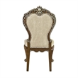 Pemberly Row Set of 2 Side Dining Chairs w/ Floral Moldings & Claw Legs in Beige