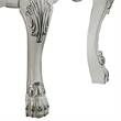 Pemberly Row Executive Office Chair with Tufted Back and Claw Feet in Bone White
