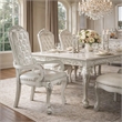 Pemberly Row Executive Office Chair with Tufted Back and Claw Feet in Bone White