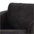 Pemberly Row 36 Inch Diamond Stitch Accent Armchair in Black Velvet
