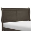 Pemberly Row California King Sleigh Bed with Panel Headboard in Stained Gray