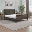 Pemberly Row California King Sleigh Bed with Panel Headboard in Stained Gray