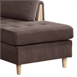 Pemberly Row 3 Piece L Shape Sectional Sofa with Ottoman and Storage in Brown