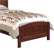 Pemberly Row Full Bed with Arched Headboard & Wood Grain Details in Dark Cherry