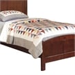 Pemberly Row Full Bed with Arched Headboard & Wood Grain Details in Dark Cherry